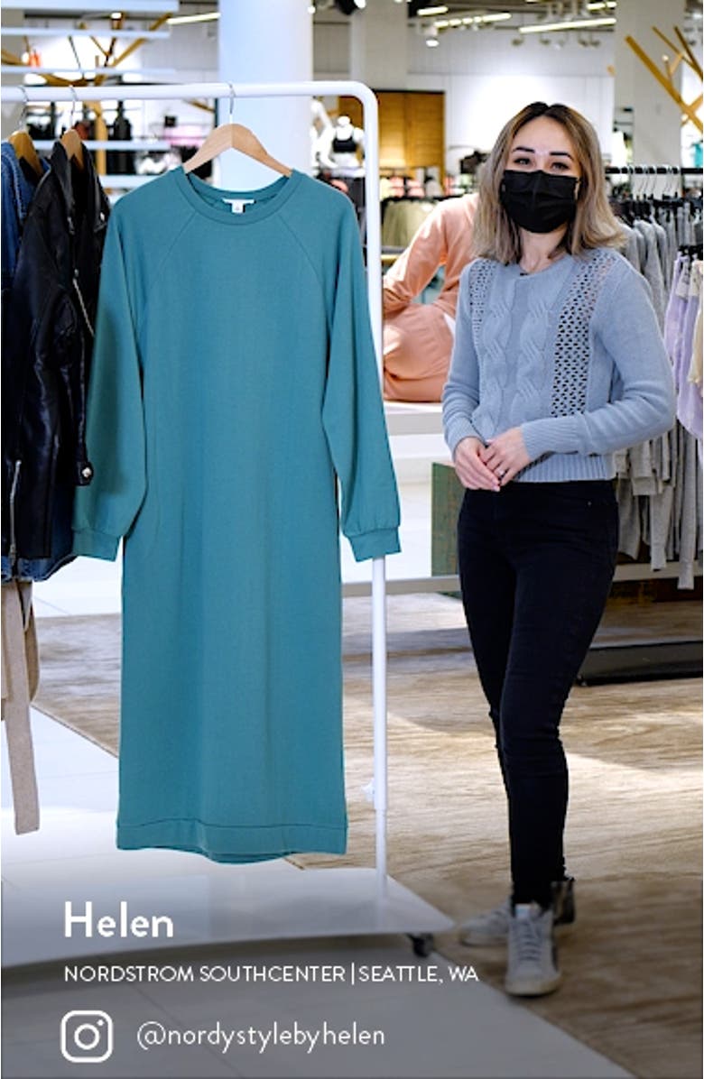 Sweatshirt Midi Dress, sales video thumbnail