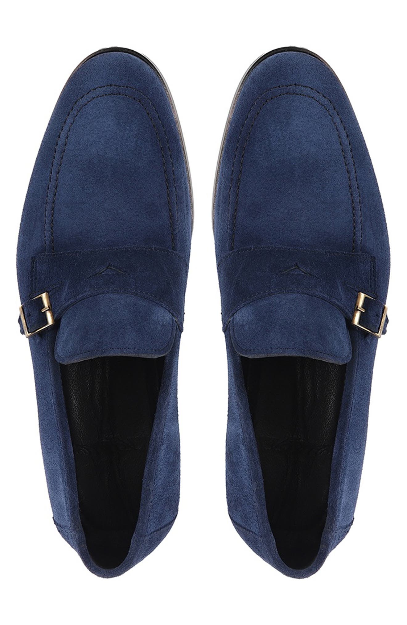 Beston Monk Shoe, Alternate, color, NAVY BLUE