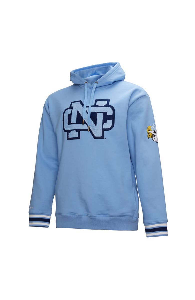 Mitchell & Ness Men's Mitchell & Ness Carolina Blue North Carolina Tar Heels Chainstich Fleece Pullover Hoodie, Alternate, color, 