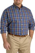 Oak Hill by DXL Big & Tall Plaid Performance Sport Shirt