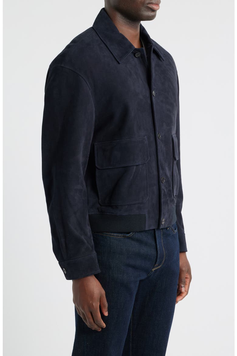 Suede Jacket, Alternate, color, DARK NAVY