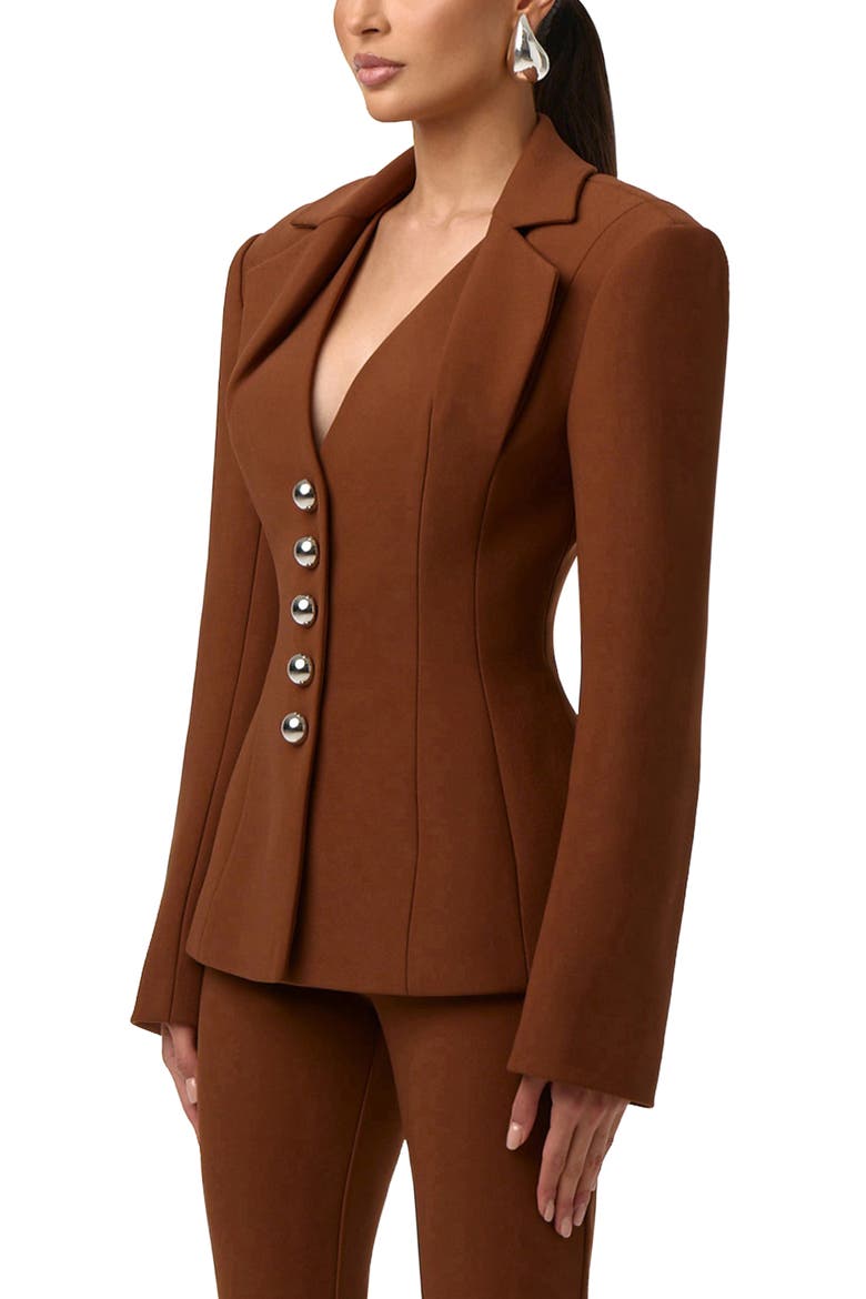 Ponte Blazer, Alternate, color, DARK MOCHA