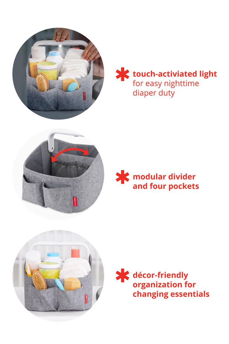 Light Up Diaper Caddy, Alternate, color, OAT