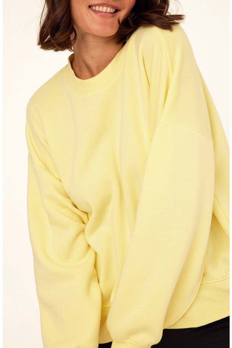 Blaise Triblend Fleece Sweatshirt, Alternate, color, LEMONADE