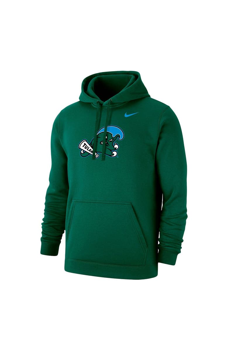 Nike Men's Nike  Green Tulane Green Wave Primary Logo Club Pullover Hoodie, Alternate, color, 
