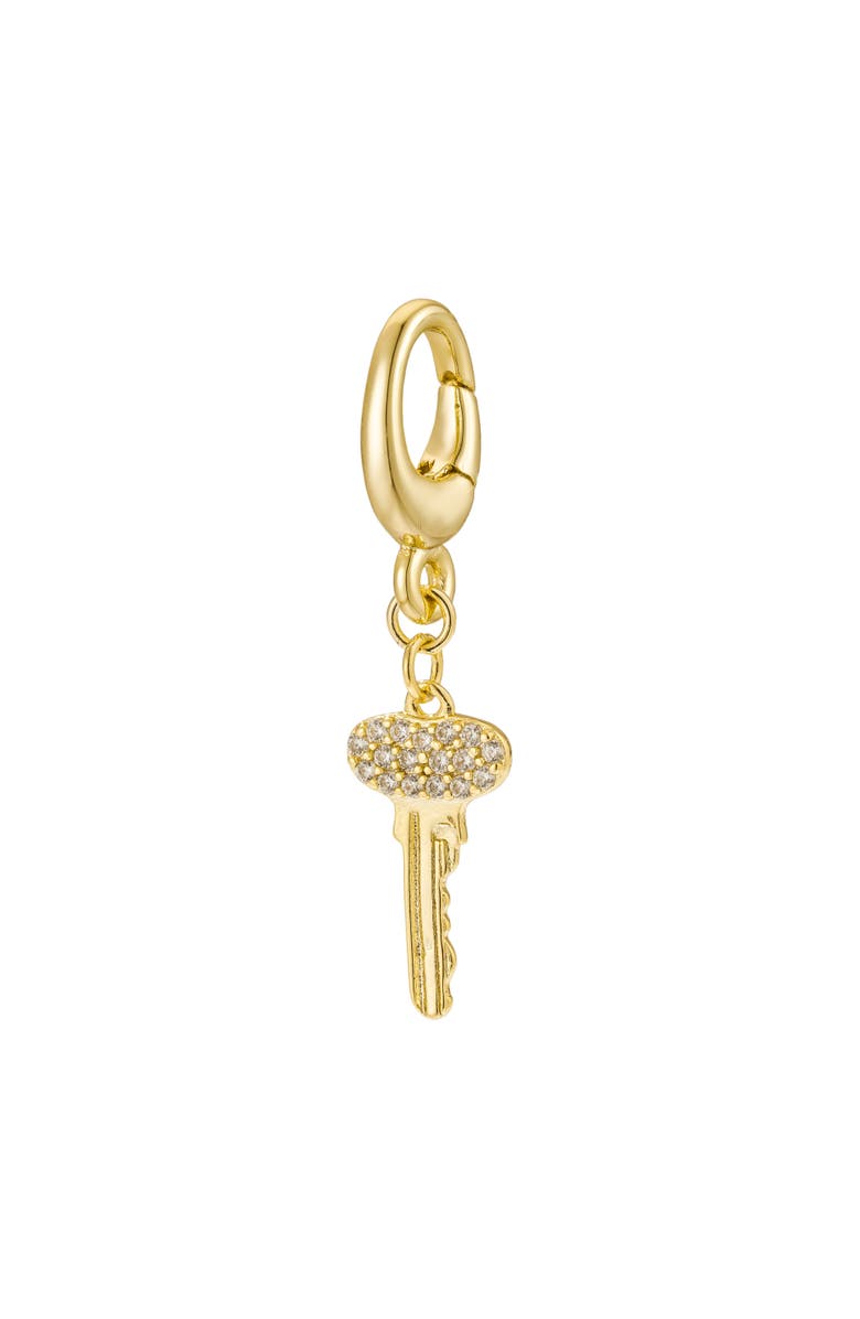 Untamed Petals Key Charm, Main, color, Gold