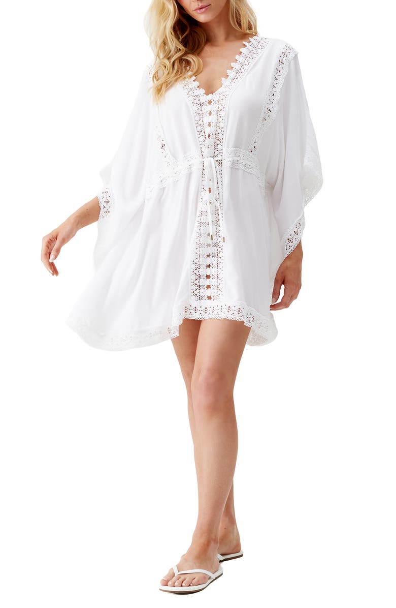 Melissa Odabash Evin Embroidered Cover-Up Dress, Main, color, White