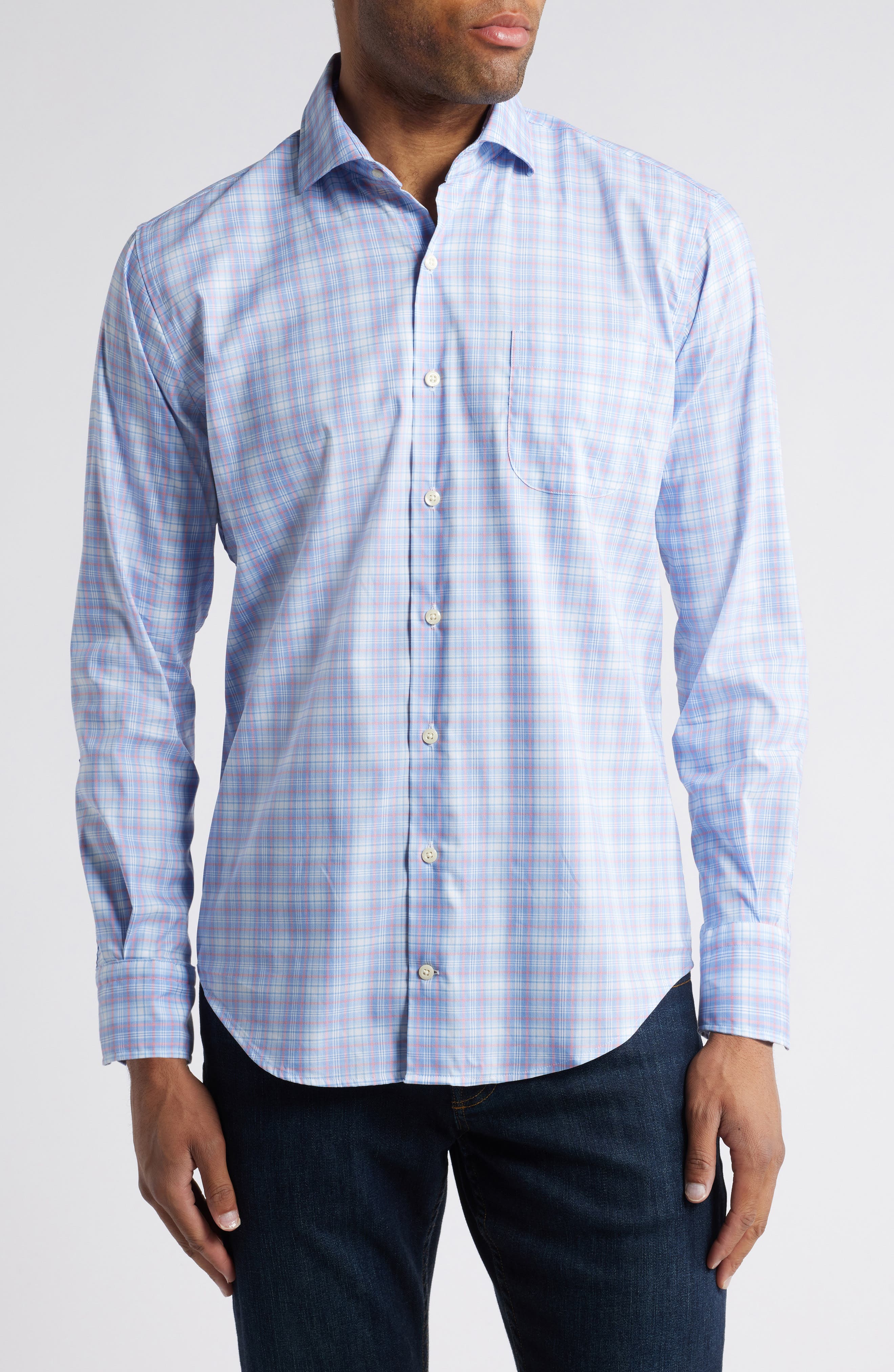 Windermere Crown Lite Plaid Performance Button-Up Shirt