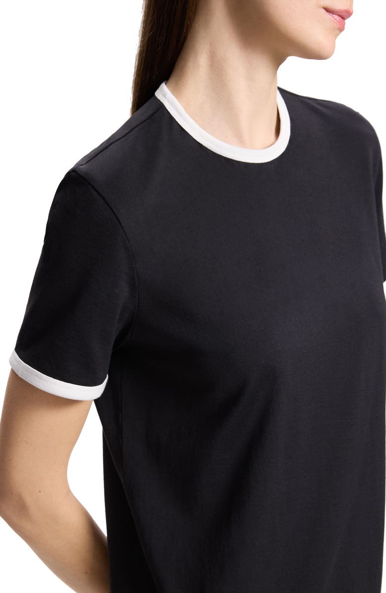 Theory Apex Ringer Organic Cotton Mini T-Shirt Dress, Alternate, color, 