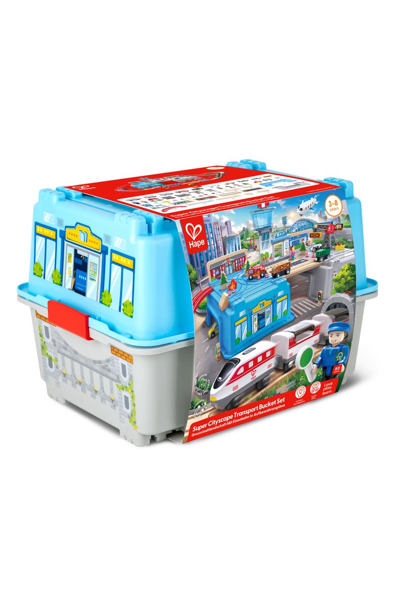 Hape Super Cityscape Transport Bucket Set, Alternate, color, Multi