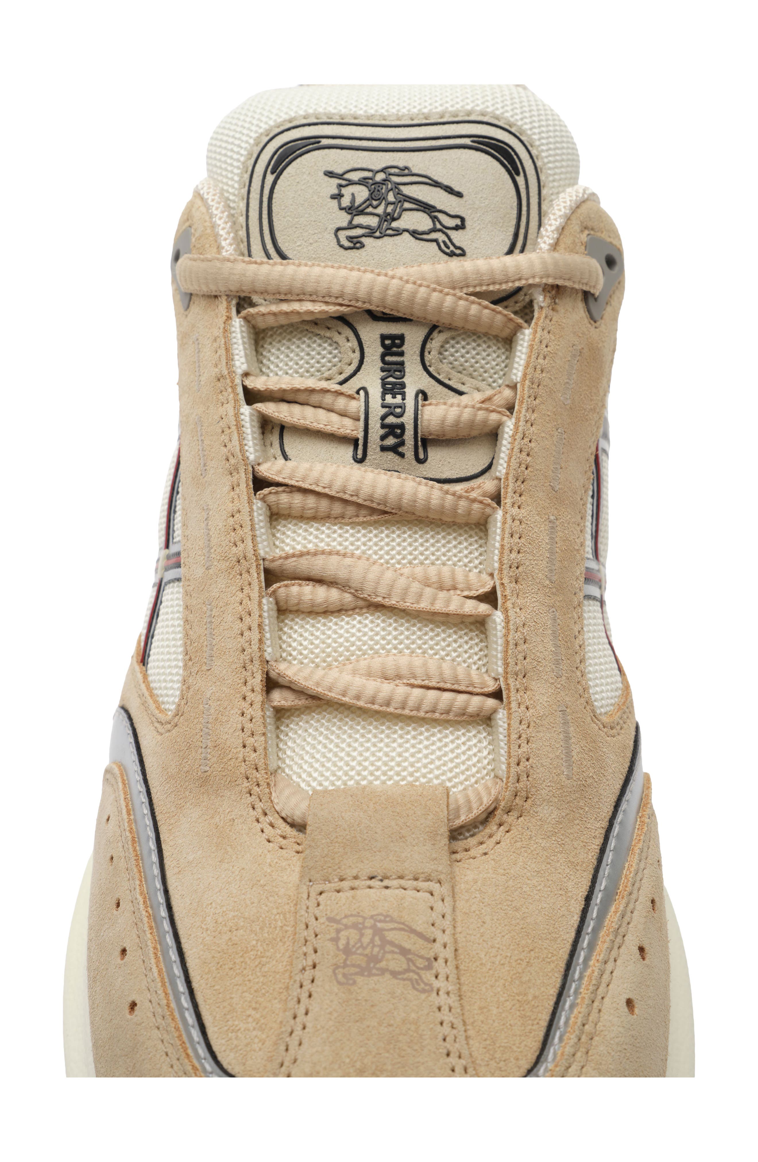 Eclipse Mixed Media Sneaker, Alternate, color, FLAX/ SILVER
