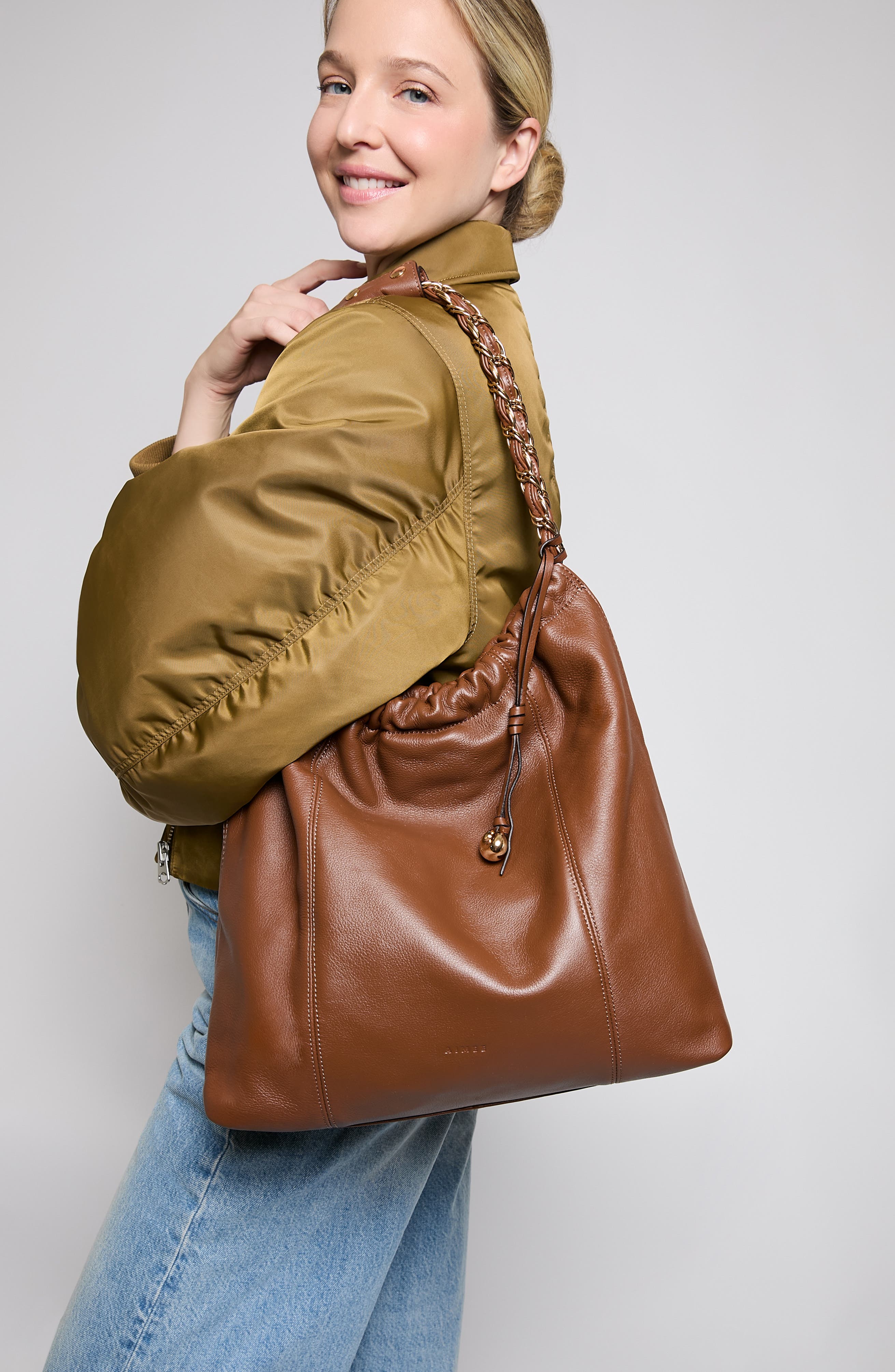 Large Lennon Shoulder Bag, Alternate, color, CHESTNUT