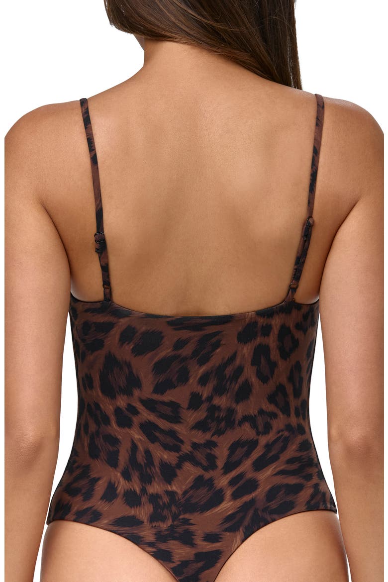Lace Trim Bodysuit, Alternate, color, BRUSHED LEOPARD
