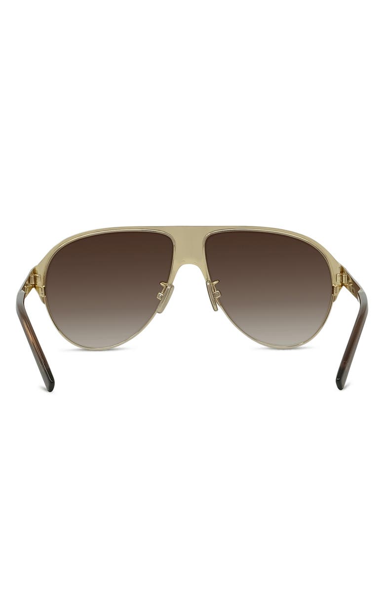 Givenchy 57mm Gradient Pilot Sunglasses, Alternate, color, Gold / Gradient Brown