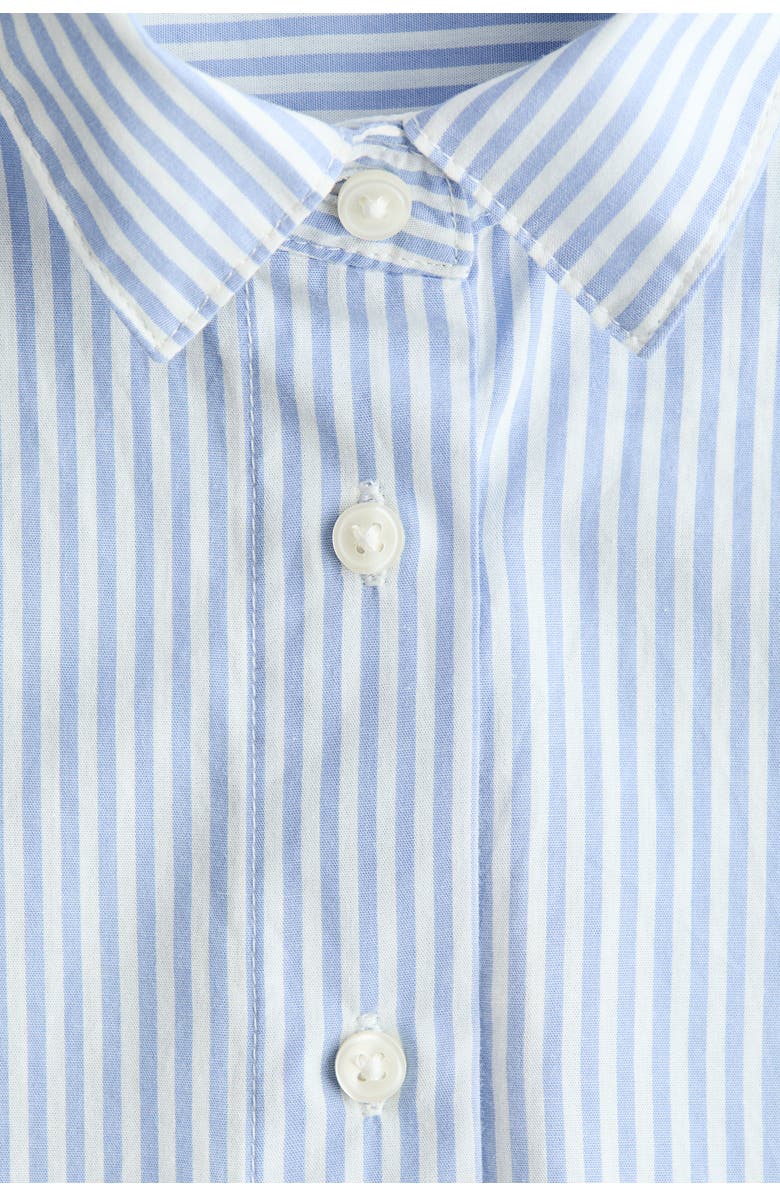 H&M Poplin Shirt, Alternate, color, Light Blue/Striped