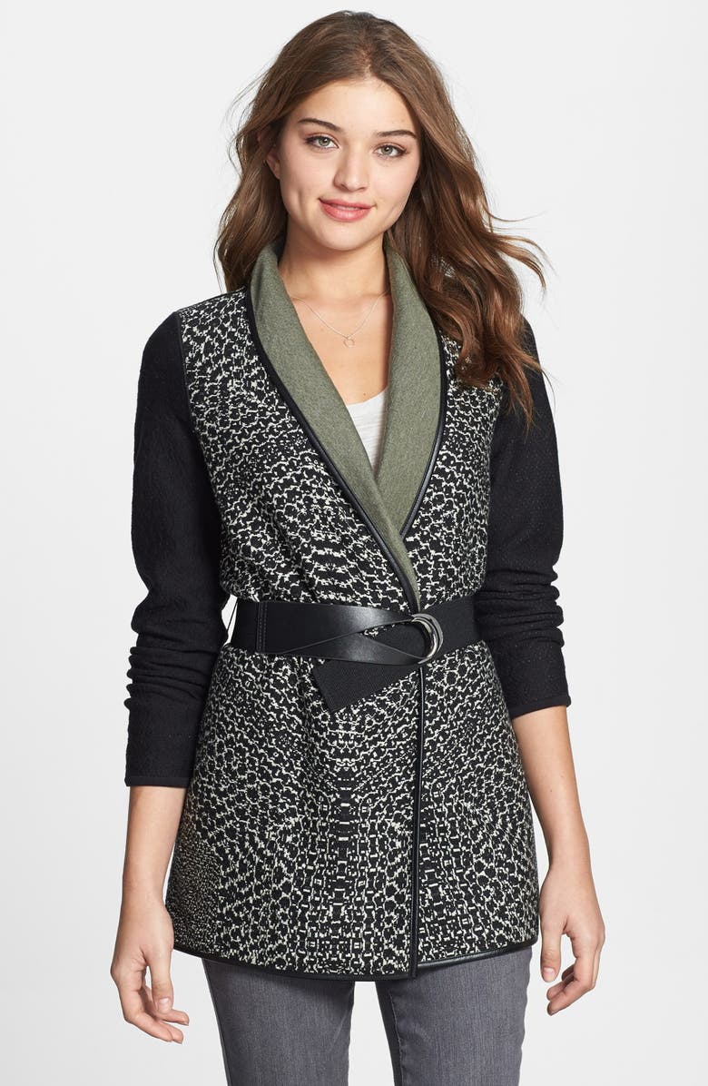 NIC+ZOE 'Best Friend' Reversible Belted Knit Coat, Main, color,