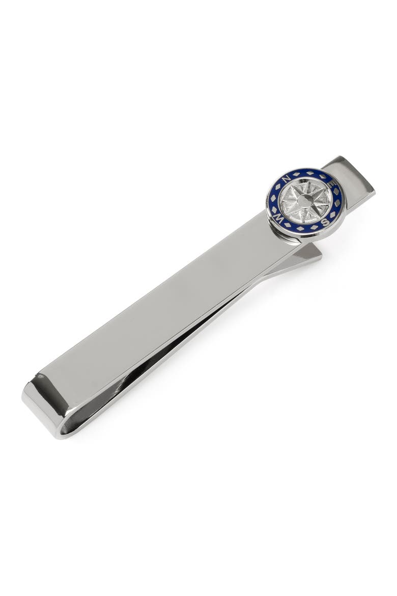 Compass Tie Bar, Main, color, SILVER