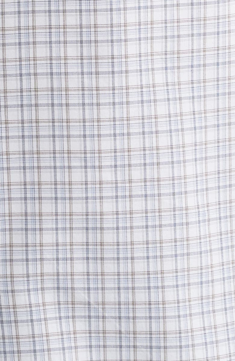 Peter Millar Check Performance Poplin Button-Down Shirt, Alternate, color, Nebula Blue