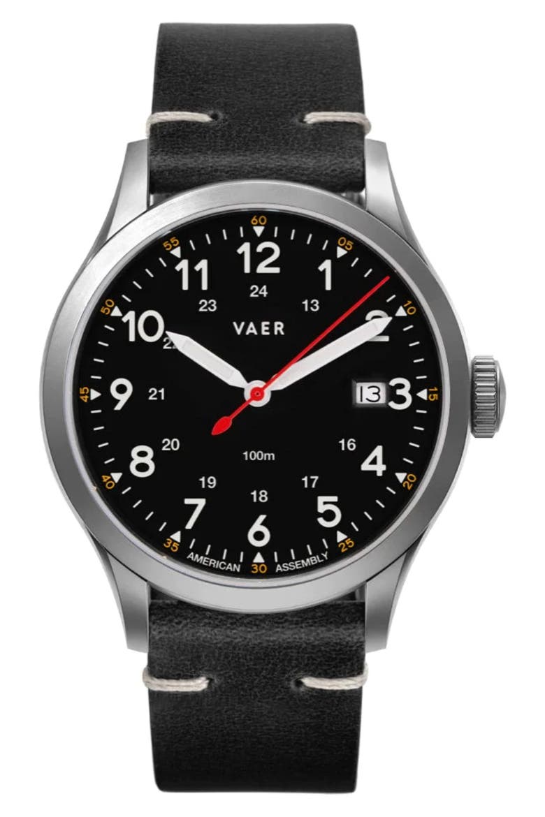 C5 Field Black Solar Watch, 40mm, Main, color, BLACK