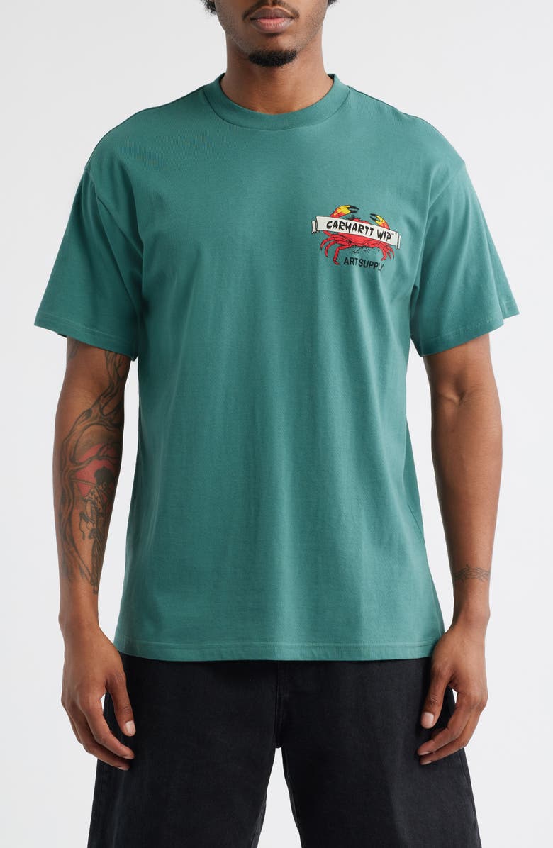 Carhartt Work In Progress Crab Paint Organic Cotton Graphic T-Shirt, Main, color, 