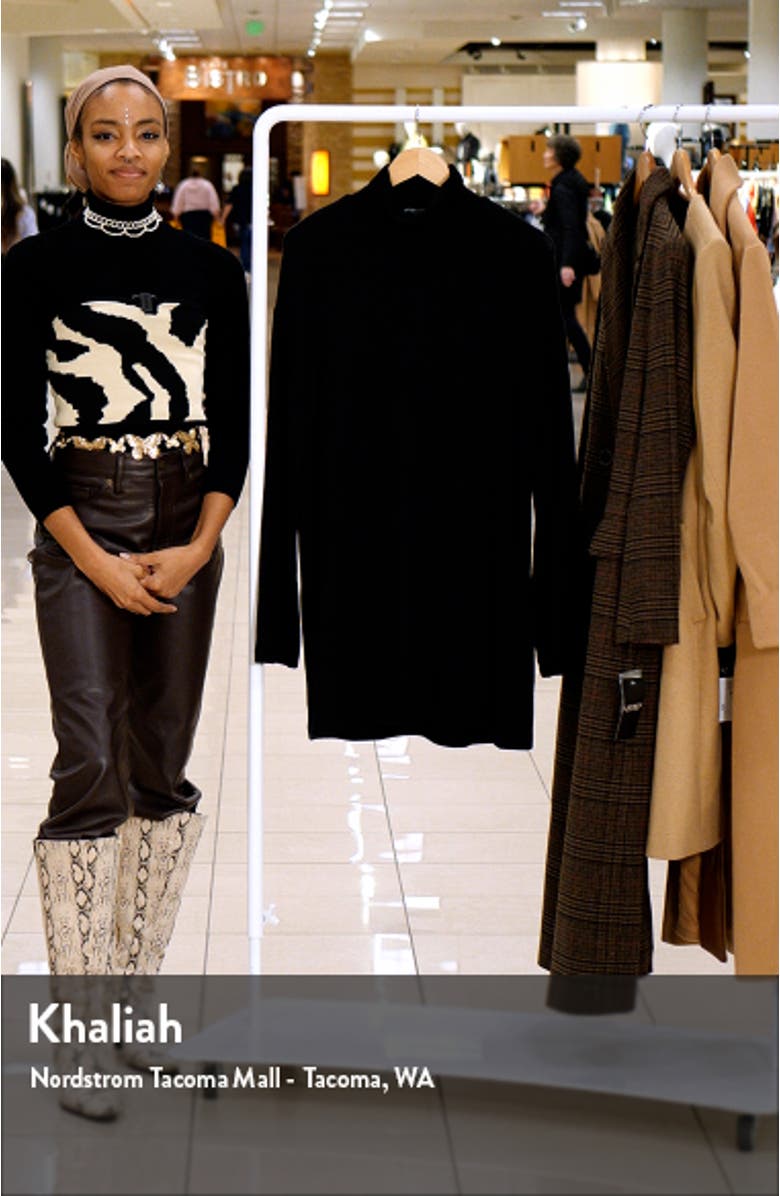 Turtleneck Long Sleeve Knit Dress, sales video thumbnail