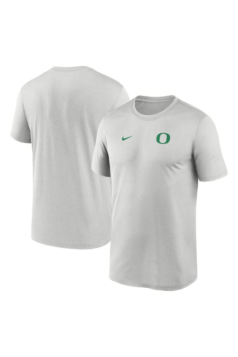 Men's Nike Gray Oregon Ducks 2025 Sideline Small Logo Legend Performance T-Shirt, Alternate, color, Gray