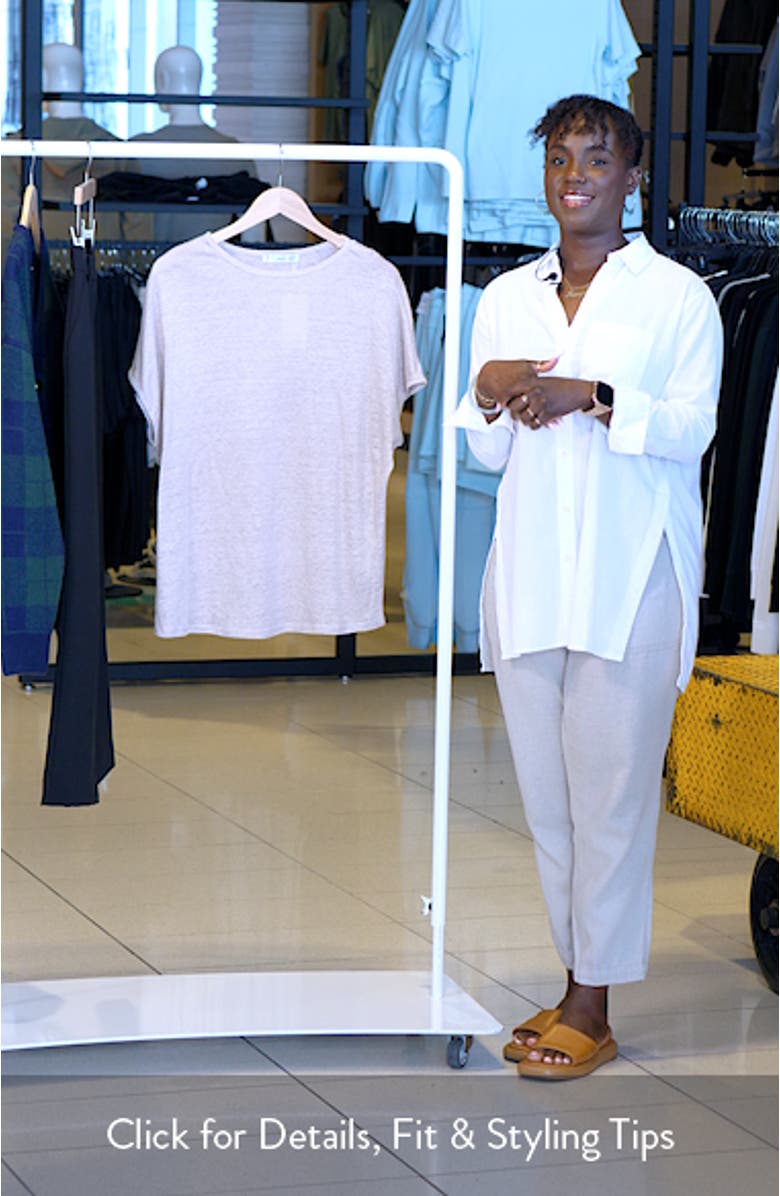 Dolman Short Sleeve Linen Slub Jersey Top, sales video thumbnail