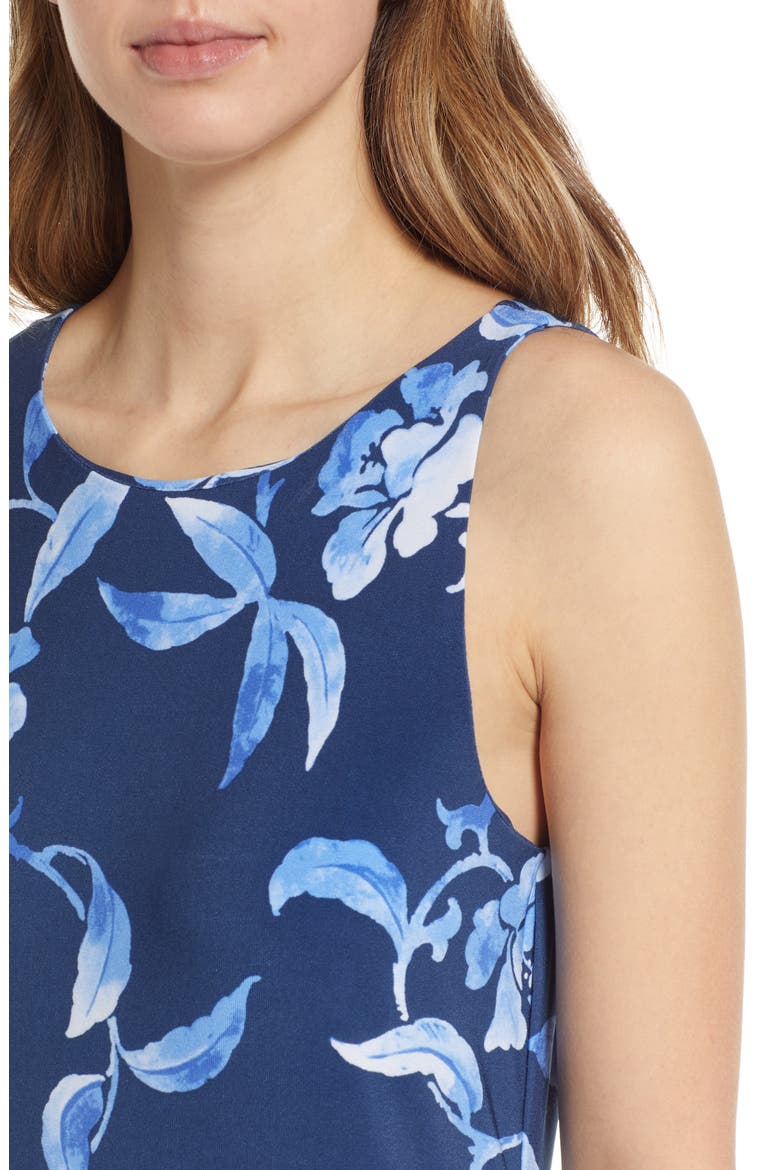 Underwater Garden Print Sleeveless Maxi, Alternate, color, ISLAND NAVY