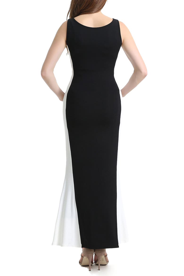 Phoebe Colorblock Maternity Maxi Dress, Alternate, color, BLACK
