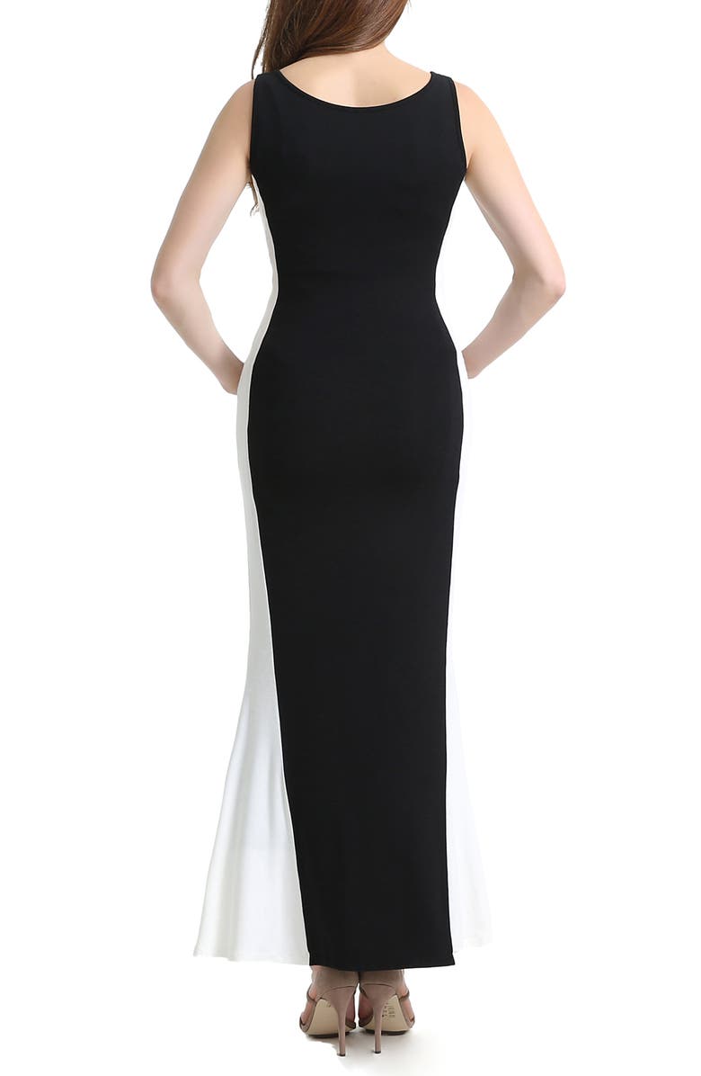 Kimi and Kai Phoebe Colorblock Maternity Maxi Dress, Alternate, color, 