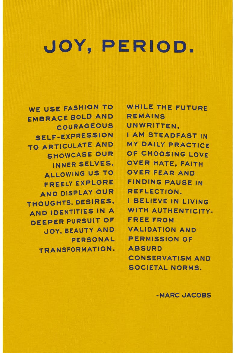 Joy, Period Slim Cut Graphic T-Shirt, Alternate, color, JOY YELLOW