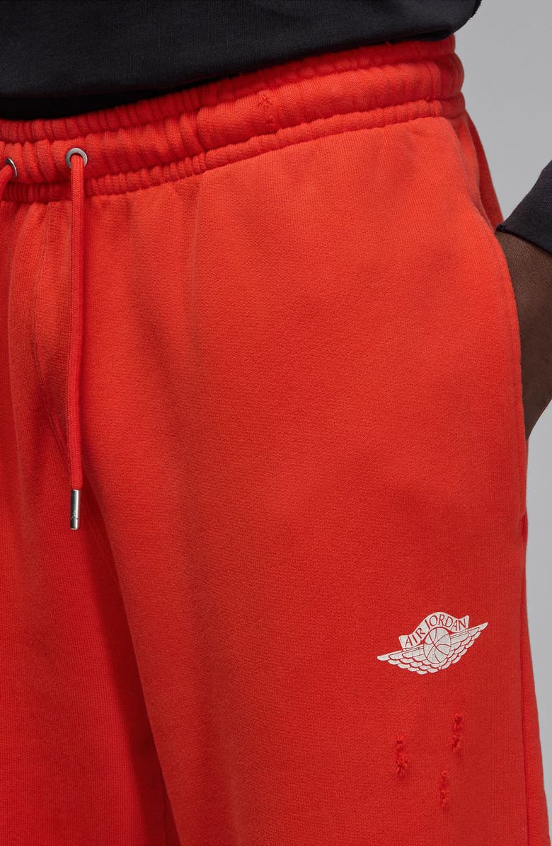 Jordan Rare Air French Terry Graphic Sweatpants, Alternate, color, Chile Red/ Sail
