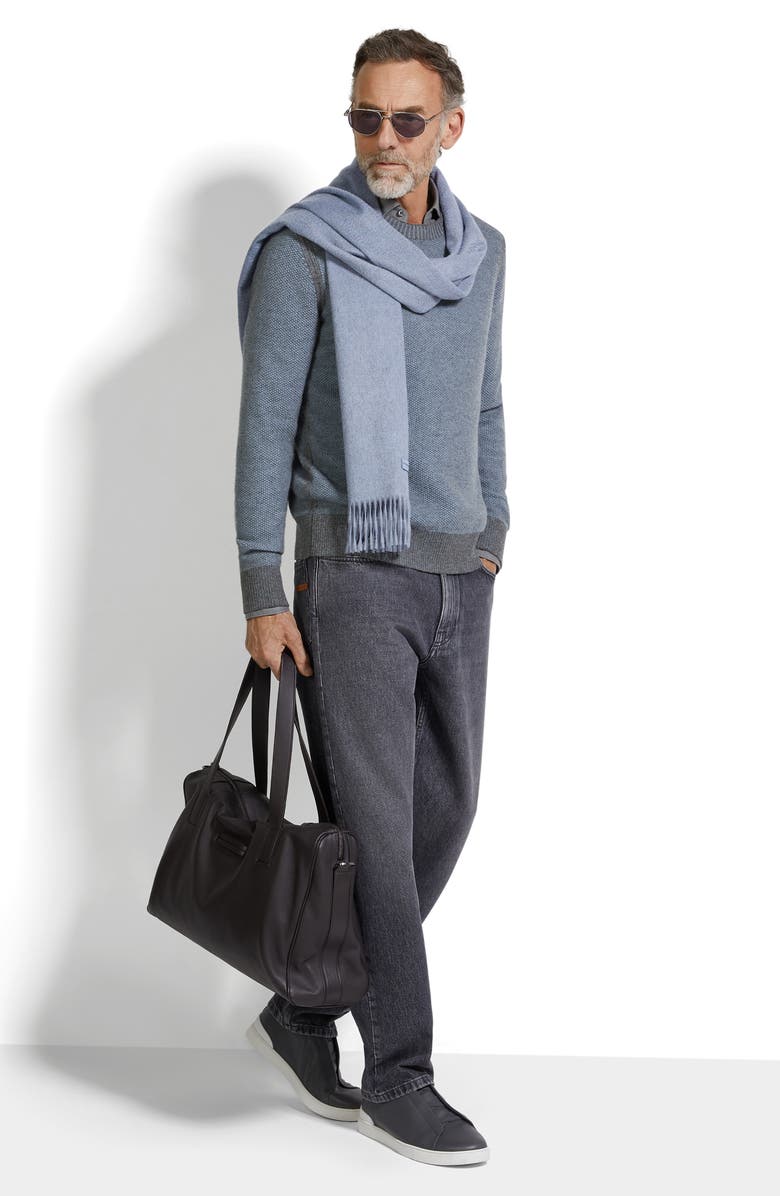 ZEGNA Oasi Cashmere Crewneck Sweater, Alternate, color, Light Blue