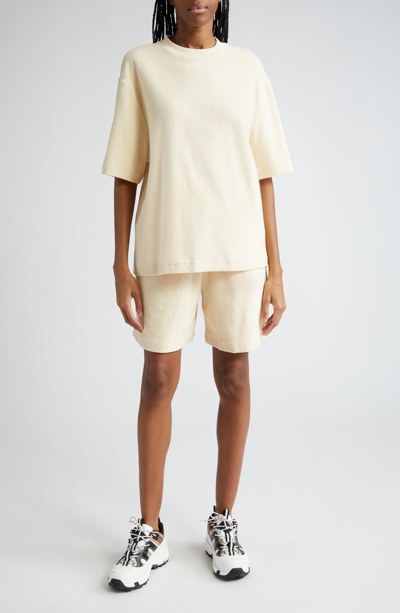 Burberry Equestrian Knight Design Cotton Sweat Shorts, Alternate, color, 