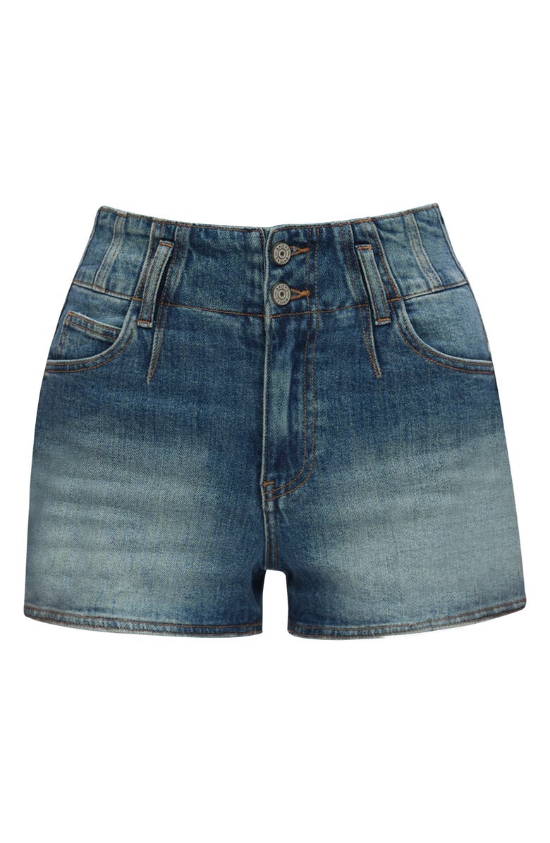 Bayeas High Waist Denim Shorts, Alternate, color, Amy Blue