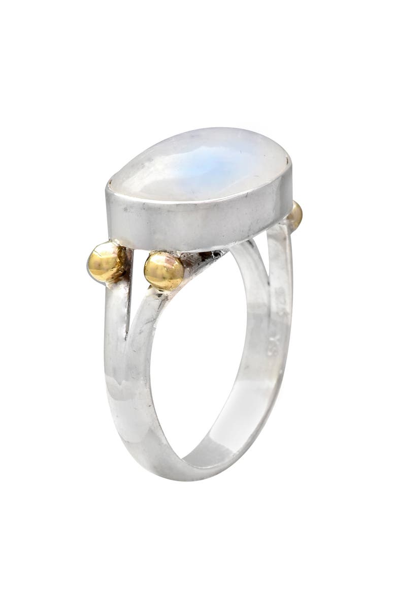 YS GEMS Moonstone Two-Tone Ring, Alternate, color,