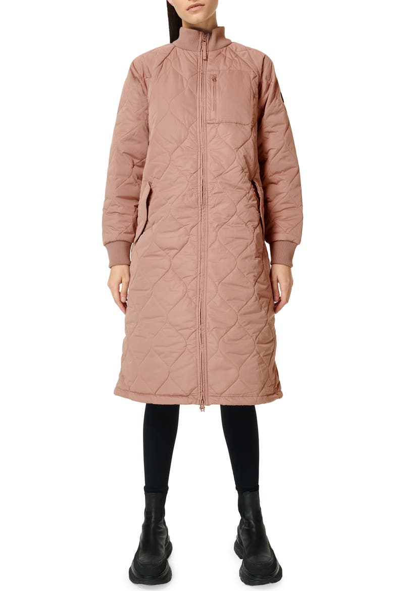 Long Quilted Coat, Main, color, CHATEAU PINK