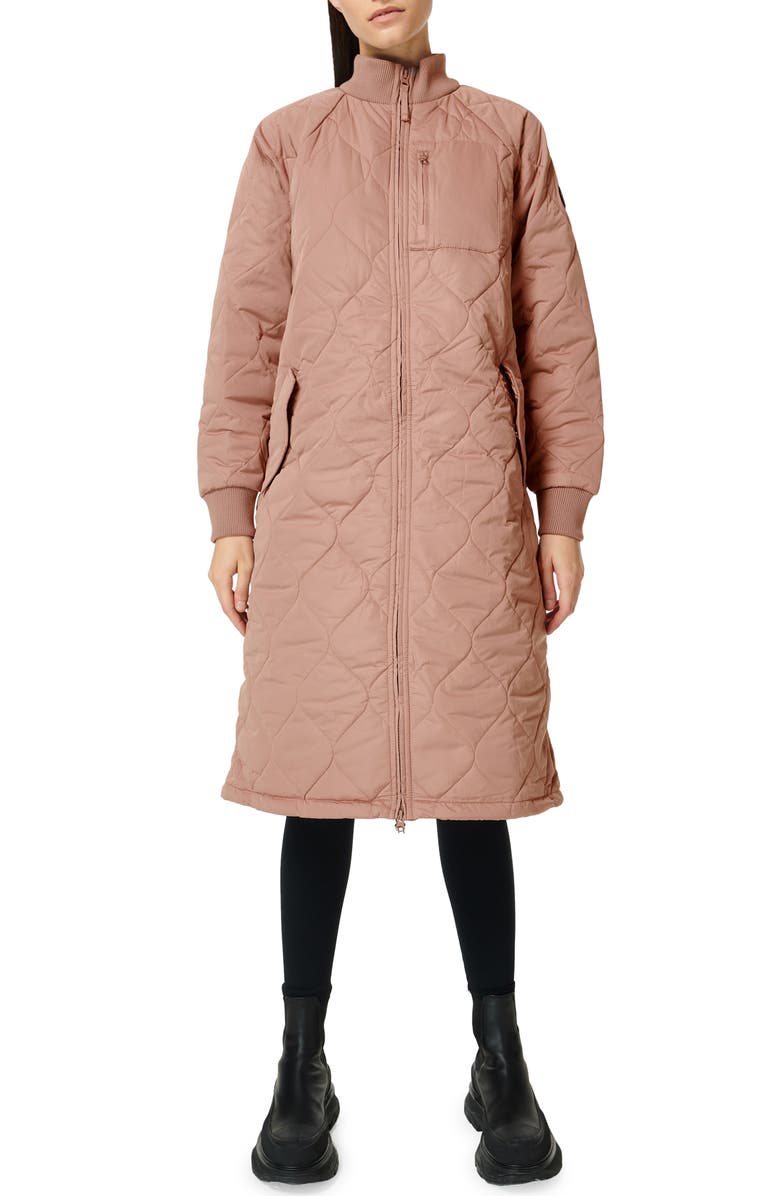 Sweaty Betty Long Quilted Coat, Main, color, 
