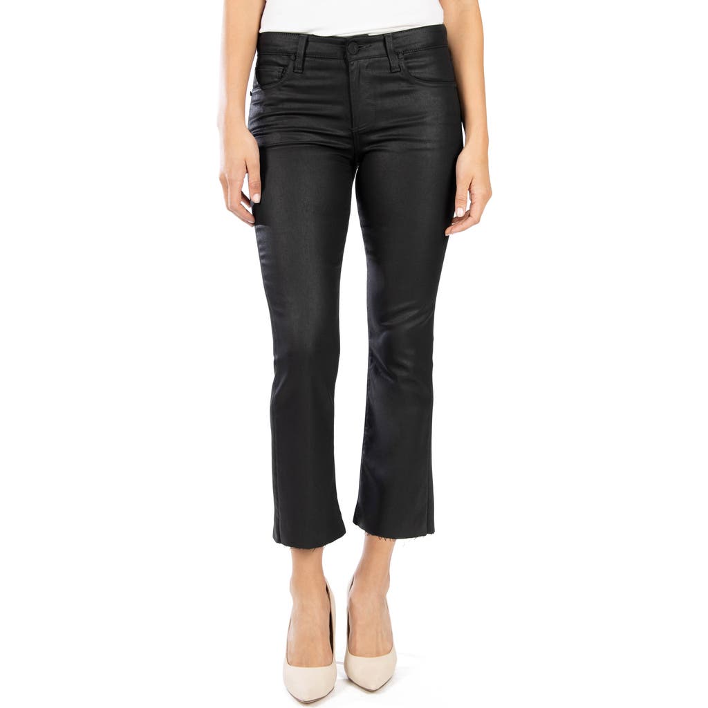 Kut From The Kloth Kelsey Crop Kick Flare Jeans In Black