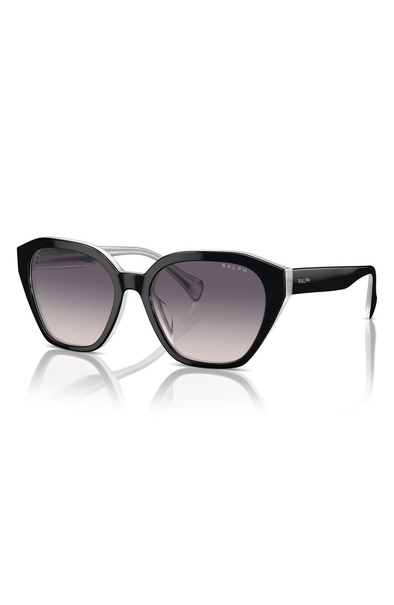Ralph Lauren 54mm Cat Eye Sunglasses, Alternate, color, Black Opal Grey / Pink Grey