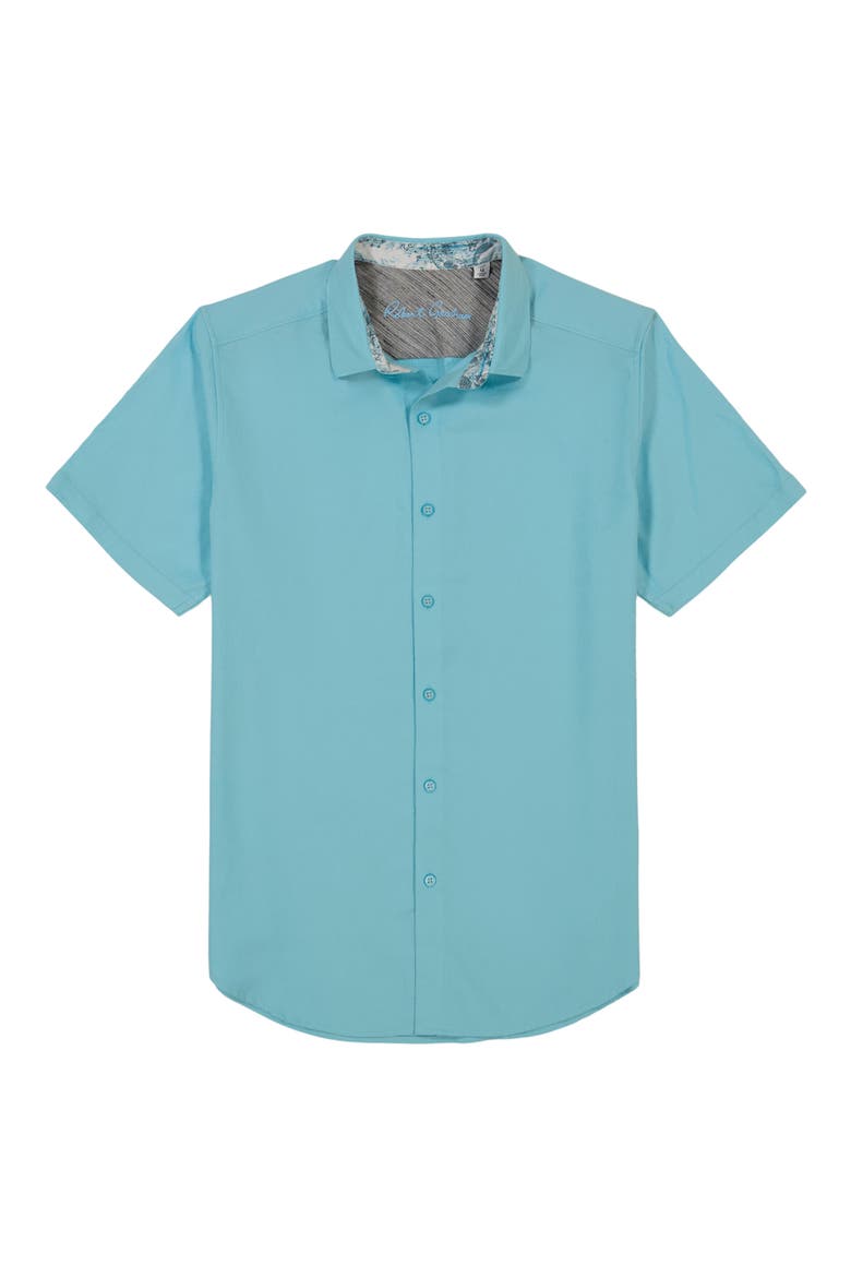 Odyssey Short Sleeve Button Up Shirt, Alternate, color, SEAFOAM