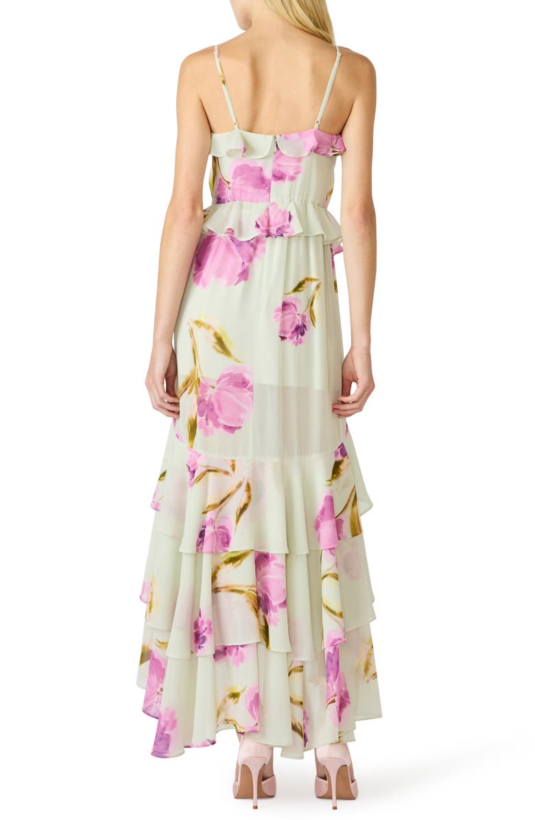 Steve Madden Ciara Floral Print Ruffle Dress, Alternate, color, English Rose