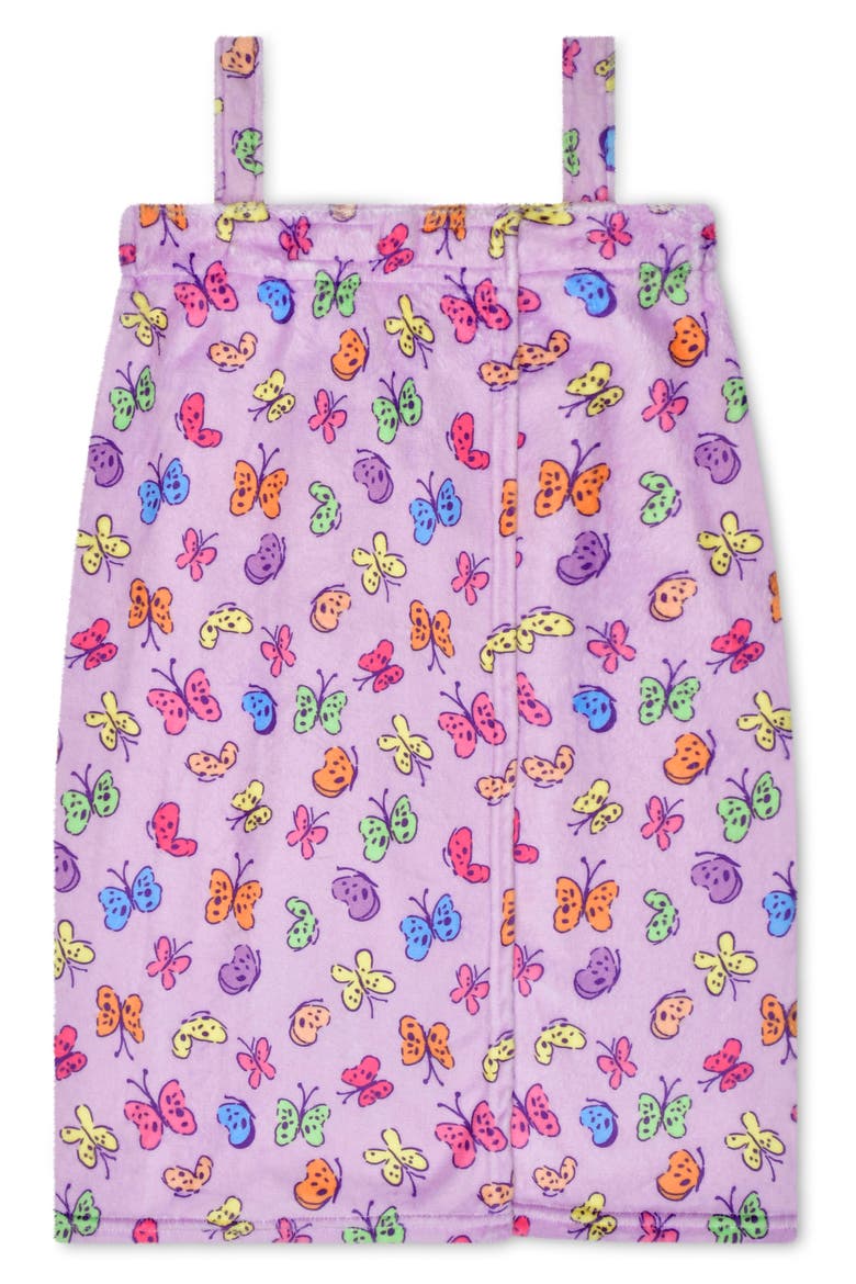 Kids' Bright Butterflies Spa Wrap, Main, color, PURPLE MULTI