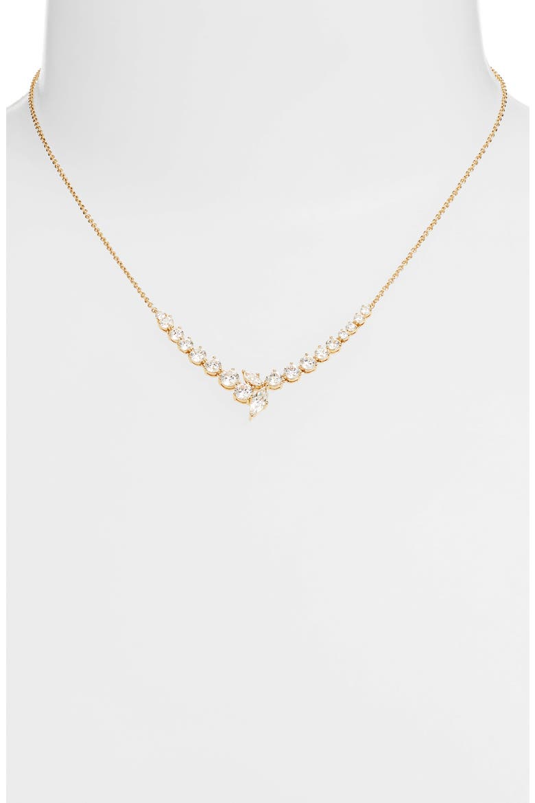 Leah Frontal Necklace, Alternate, color, GOLD