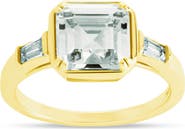 Sterling Forever Asscher-Cut Cubic Zirconia Ring