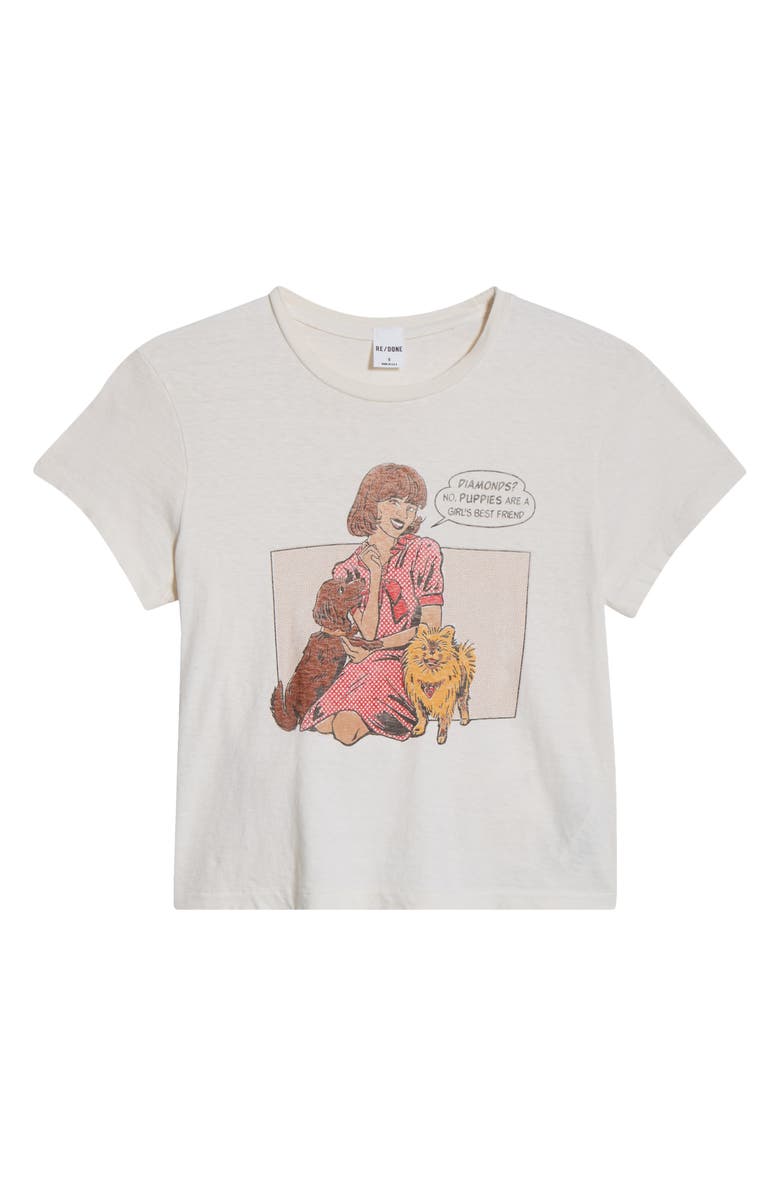 Re/Done 50s Puppies Print Boxy Cotton & Recycled Cotton T-Shirt, Alternate, color,