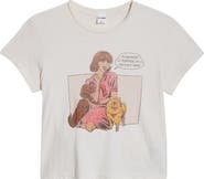 Re/Done 50s Puppies Print Boxy Cotton & Recycled Cotton T-Shirt
