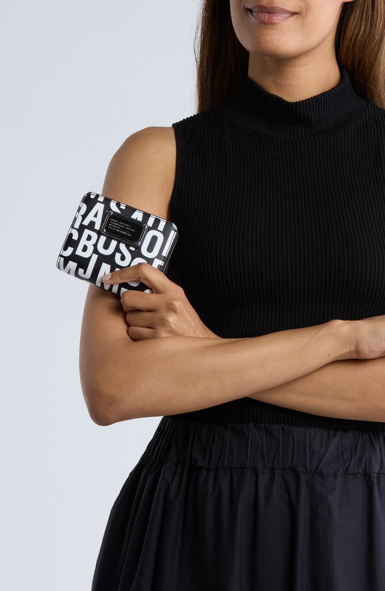 Marc Jacobs Jumbled Logo Wallet, Alternate, color, Black/White