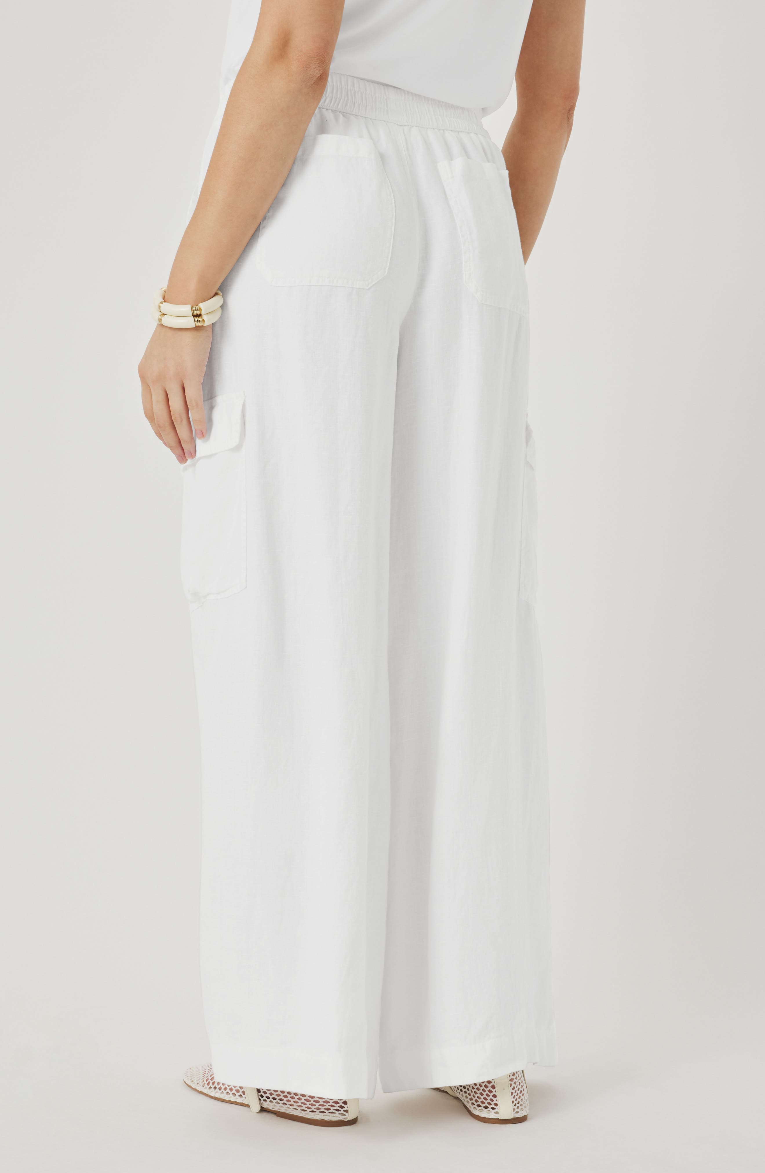 Stella Linen Cargo Pull-On Pants - image 4
