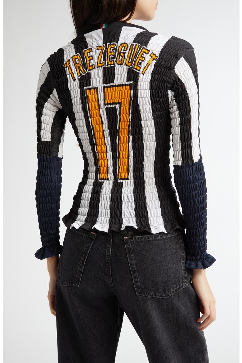 Shirred Soccer Jersey, Alternate, color, BLACK/ BLUE/ WHITE MULTI
